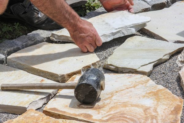 Stone Sidewalk Installation in Irvine